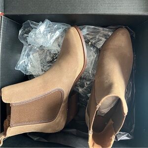Brown Suede Chelsea Boots